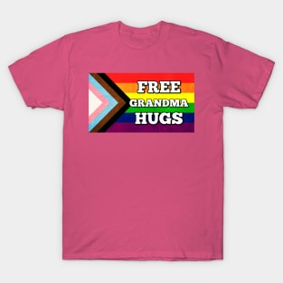 Grandma Hugs Pride Flag T-Shirt